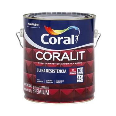 Imagem de Tinta Esmalte Sintético Alto Brilho Exterior Coralit 3,6L Coral Cor Pr