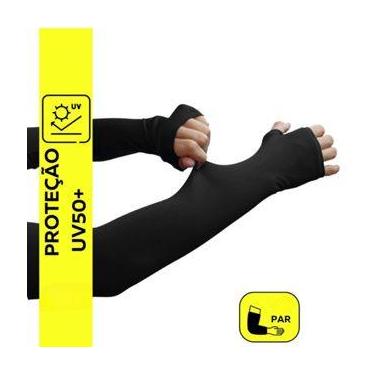 Imagem de Par Manguito Mangote Manga Para Camisa Com Dedo Proteção Solar UV50+ C