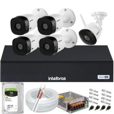 Imagem de Kit 4 Camera de Segurança Intelbras Alta Resolução 1120 Vhl Hd 1tb + 1