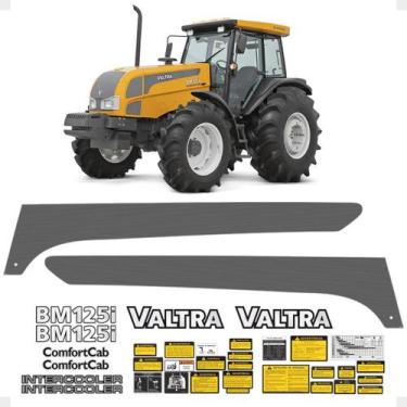 Imagem de Adesivos Faixas Trator Valtra BM125i Etiquetas Cor Padrão - SPORTINOX