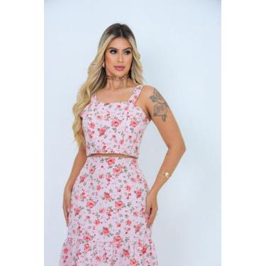 Imagem de Saia midi e cropped com elastico - plus size - SHOPKS