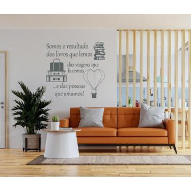Imagem de Adesivo frase Somos o resultado parede decoração sala, quarto, cozinha