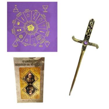 Imagem de Kit O Legítimo Baralho da Vó Cigana + Toalha + Athame - META ATACADO