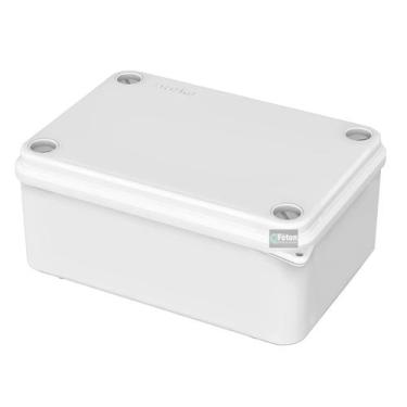 Imagem de Caixa de passagem PVC branca 10x10x5cm IP66 PTA BRUM