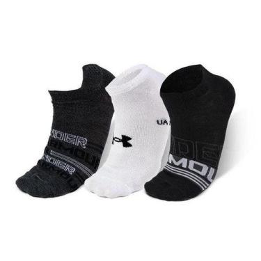 Imagem de Meia de Treino Unissex Under Armour Essential NS - 3 pares - Preto+Bra