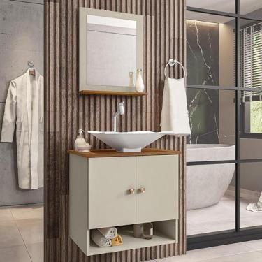 Imagem de Gabinete Banheiro Deli Cuba Concava Bco Torneira DL08 Val - Loja DoceL