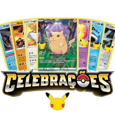 Imagem de Lote Pokémon Pack Celebrações Cartas Raras Foil de Pokémon em Portuguê