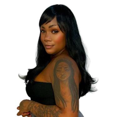 Imagem de Peruca Ondulada Lace Wig Com Franja Fibra Orgânica Premium - bbless, P