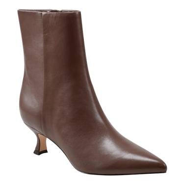 Imagem de Marc Fisher LTD Bota feminina de cano curto Iggy, Couro marrom escuro 200, 38