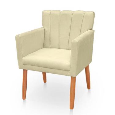 Imagem de Poltrona Cadeira para Sala Confortável e Reforçada Carol Suede - Belar