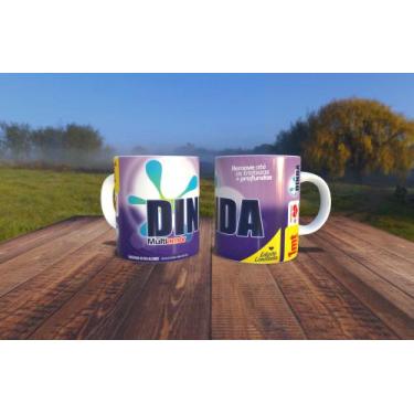 Imagem de Caneca Dinda Porcelana  Alça e interior cores diversas  M&M Presentes 