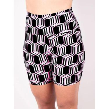 Imagem de Bermuda Feminina Cintura Alta  Estampada - Fitmoda, Estampa 3210, M