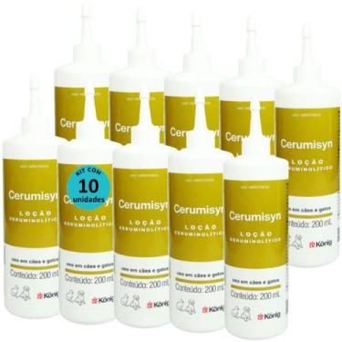 Imagem de Cerumisyn 200ml Loção Ceruminolítico König Kit Com 10 unid - Konig