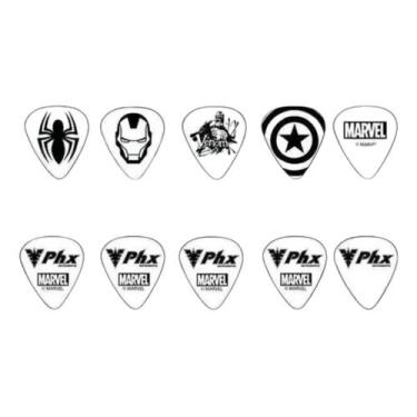 Imagem de Palheta Marvel 0.46mm Fina Branca com Estampas Variadas - PHX