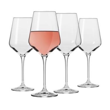 Imagem de Krosno Conjunto de 4 taças de vinho branco grandes | 374 g | Coleção Avant-Garde | Vidro de cristal | Perfeito para casa, restaurantes e festas | Lavável na lava-louças