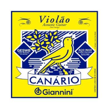 Imagem de Encordoamento p/ Violão -- GIANNINI CANÁRIO -- c/ bolinha -- Aço -- GE