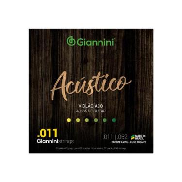 Imagem de Encordoamento Giannini Violão Aço Acústico 011 GESPW