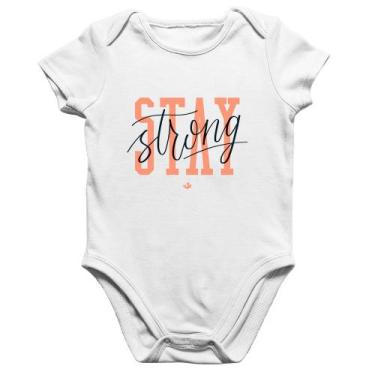 Imagem de Body Bebê Algodão Stay Strong - Foca na Moda, Branco, G