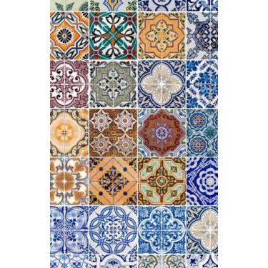 Imagem de Papel de Parede Adesivo  para Banheiro Cozinha Azulejo Português AZ 26