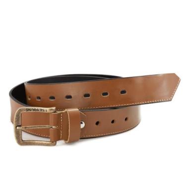 Imagem de Cinto Masculino Casual Fivela Dourada Ajustavel Em Couro - Use Young, 