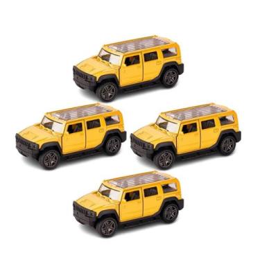 Imagem de Kit 4x Brinquedo Camionete Hammer Amarela - AP TOYS