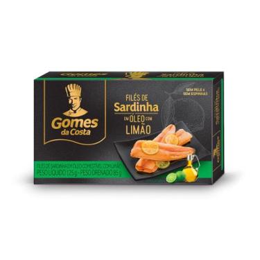 Imagem de Filés de Sardinha em Óleo com Limão Gomes da Costa 125g