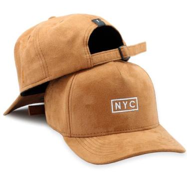 Imagem de Boné Nyc Em Camurça aba Curva Fitão New York - Young, Marrom