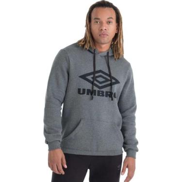 Imagem de Moletom Umbro Diamond Essential C/Capuz Masculino, Cinza, M