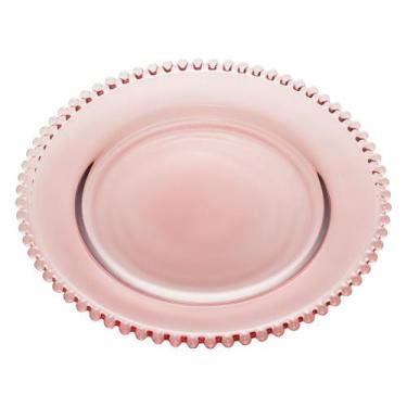 Imagem de Sousplat de Cristal Pearl Bolinha Roxo 32cm - Wolff