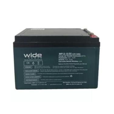 Imagem de Bateria Selada 12V 15ah - Ciclo Profundo - WIDE POWER