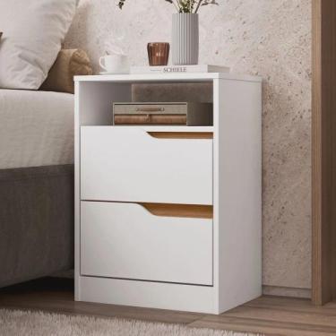 Imagem de Mesa de Cabeceira 2 Gavetas sem Pés Sole - Albatroz - Móveis Albatroz,