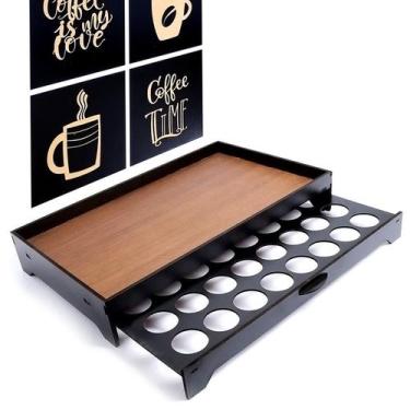 Imagem de Kit Bandeja Quadro Cantinho do Café Porta Capsula Nespresso - Yper Cri
