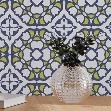 Imagem de Papel De Parede Adesivo Azulejo Ornamentado N017024 0,58X3M - Adesivo 