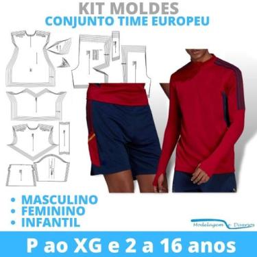 Imagem de Kit moldes conjunto futebol, modelagem&diversos, correios