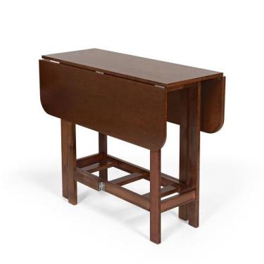 Imagem de Mesa Dobrável Prática Quadrado Imbuia Bar Cozinha - TREEARBOR