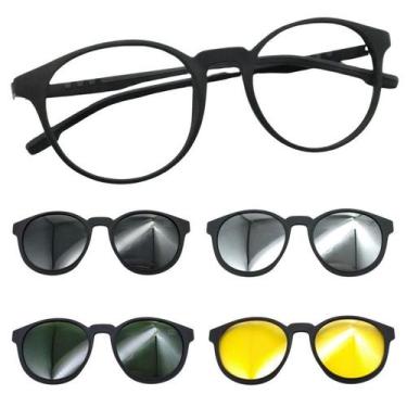 Imagem de Armação de Grau Mormaii 6071 Swap 2 Preto Fosco Com 4 Clipon, Cinza, G