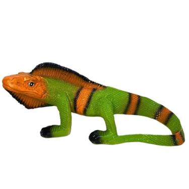 Imagem de Estatua Realista em Resina Lagarto Camaleão Iguana Grande - LZ Decoraç