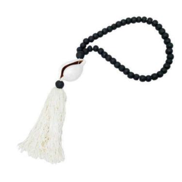 Imagem de Colar de Mesa Decorativo Preto e Branco Lindos Detalhes Luxo - LUXdéco