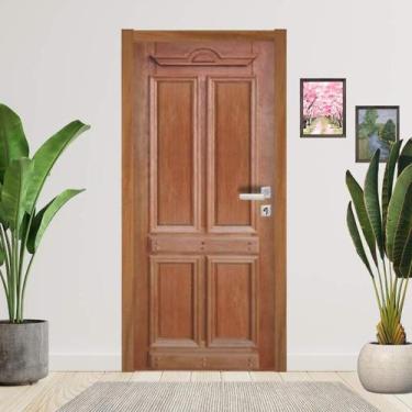 Imagem de Porta Completa Duquesa em Madeira Maciça Cedro Arana - Casmavi, 82cm x