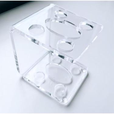 Imagem de Porta Escova De Dentes De Acrílico Cristal De Bancada Lindo - Tecnovac