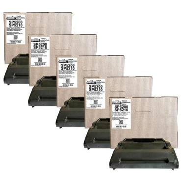 Imagem de Kit 05 Toner SP5210 compatível para impressora Ricoh SP5200DN 25k - Di
