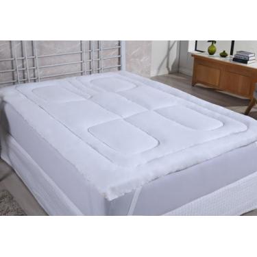 Imagem de Pillow Top Cama Casal 1,88m X 1,38m Liso Colorido - Florenza Enxovais,