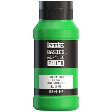 Imagem de Tinta Acrílica Liquitex Basics Fluid 118ml Fluo Green, Fluid