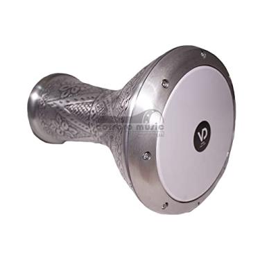 Imagem de VD® Darbuka/Doumbek Alumínio Fundido - Pontas de Afinação e Cabeça Rmvble (21,5 cm) (Tulipas Gravadas Prata)