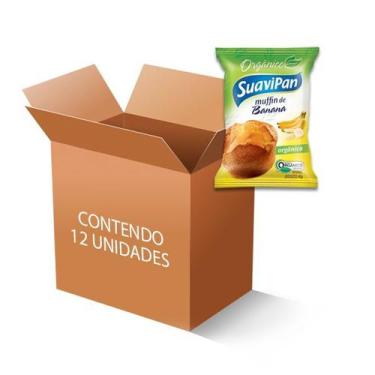 Imagem de Muffin De Banana Orgânico Suavipan Contendo 12 Unidades De 40g Cada