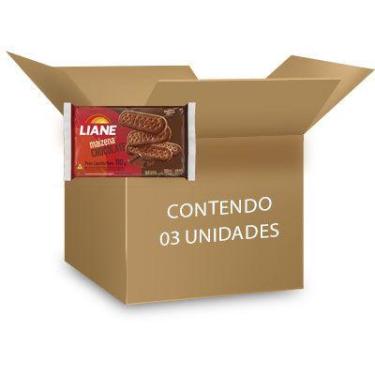 Imagem de Biscoito Zero Lactose Maizena Chocolate Liane contendo 3 pacotes de 11