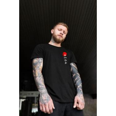 Imagem de Camiseta Masculina Japão Oriental Algodão Premium - Fábrica, Preto, GG