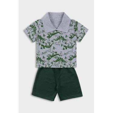 Imagem de Conjunto Infantil Menino Camiseta de Dinossauros e Short - Destak, 2