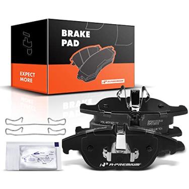 Imagem de A-Premium Conjunto de pastilhas de freio a disco de cerâmica traseiras compatível com modelos selecionados Mercedes-Benz - C230 2008-2009, C250 2010-2015, C300/C350 2008-2014, E350 2010-2014, E400