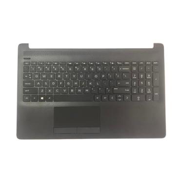 Imagem de Substituição para HP 15-DA 15-DB 15-DR 15-DA0053WM 15-DA0012DX 15-DA0073WM Trackpad AHS US 15,6" Laptop capa superior Palmrest Teclado Touchpad Montagem Peça L20387-001 AP29M000400 Preto